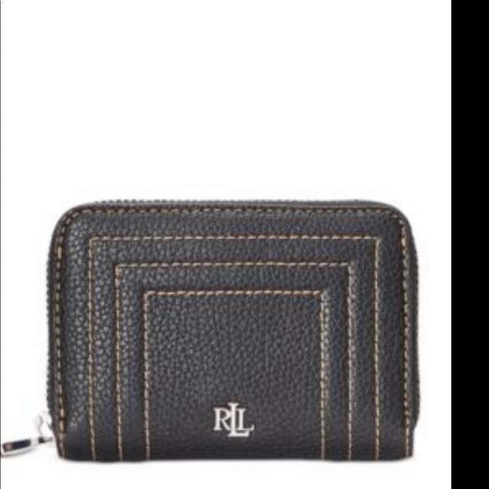 Leather zip wallet